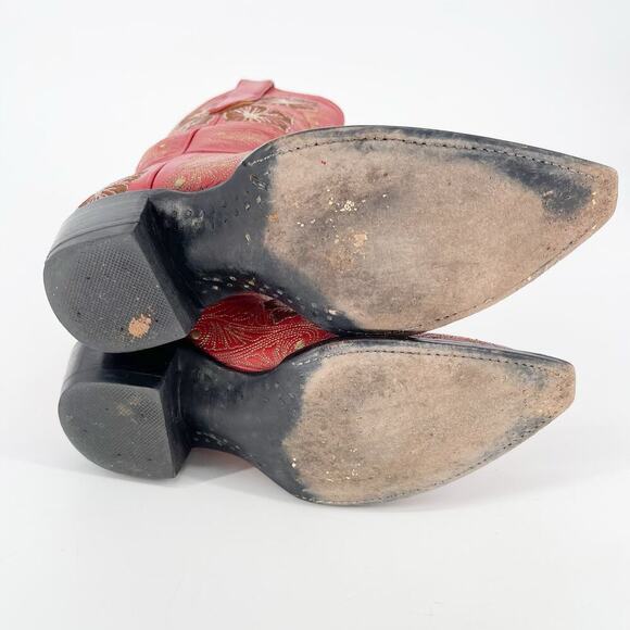 Vintage Y2K Old Gringo Sheridan Red Floral Embroidered Cowgirl Boot size 6.5 - Picture 10 of 10